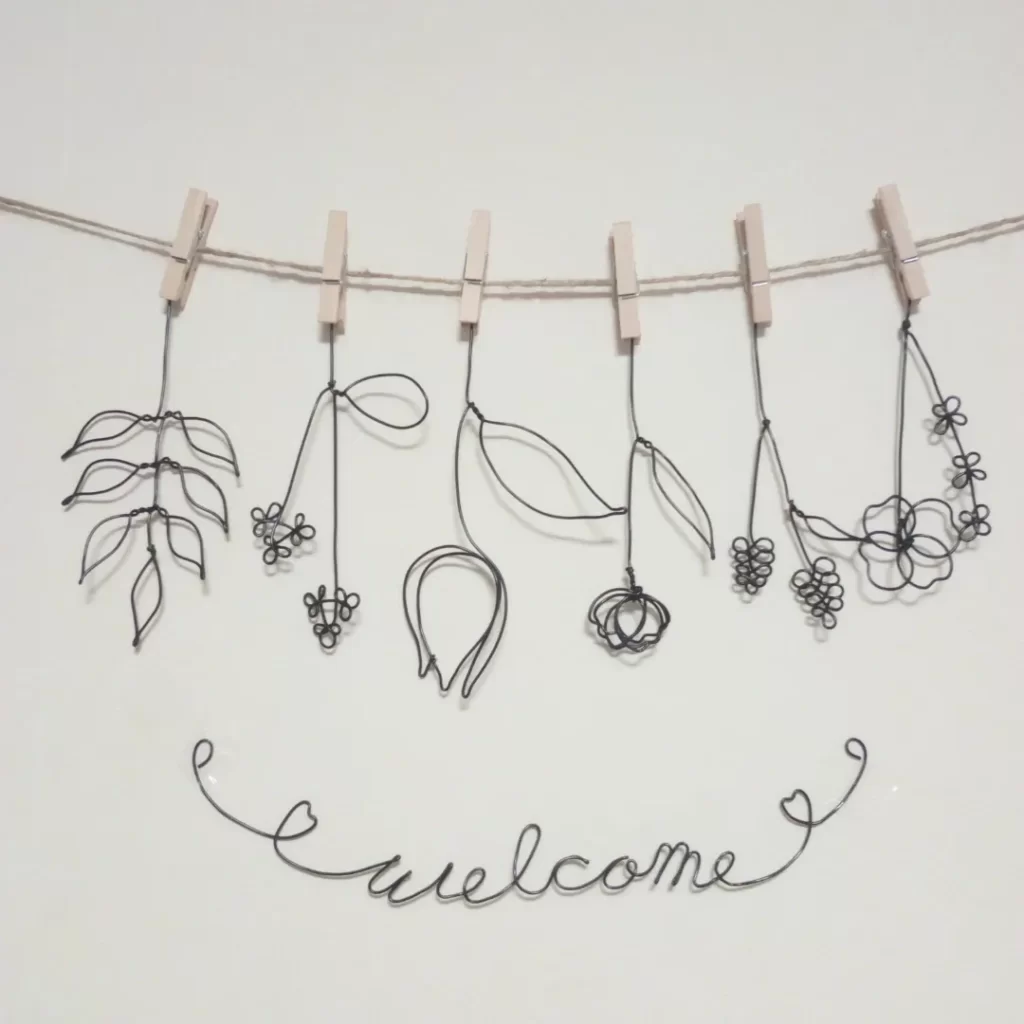 ワイヤーアート作品