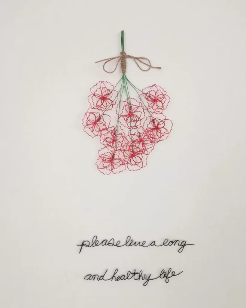 ワイヤーアート作品